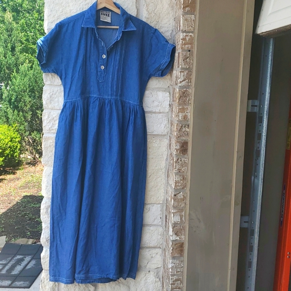 vintage denim dress - Picture 1 of 12